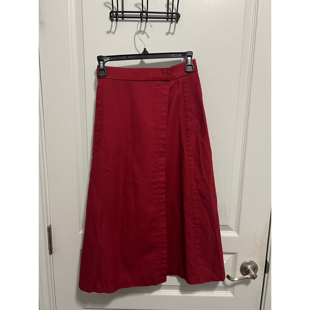 Vintage red wrap skirt